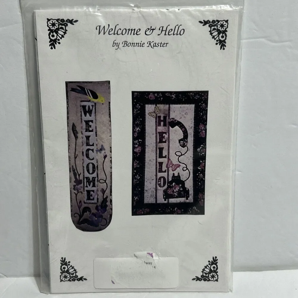 Welcome & Hello Wall Quilt Sweet Memories Publishing NEW Vintage Sewing Pattern